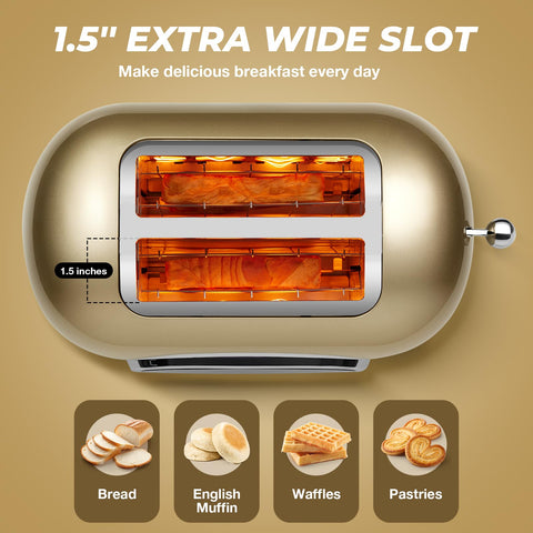 Six bread modes ensure consistent results for bagels, toast, and more