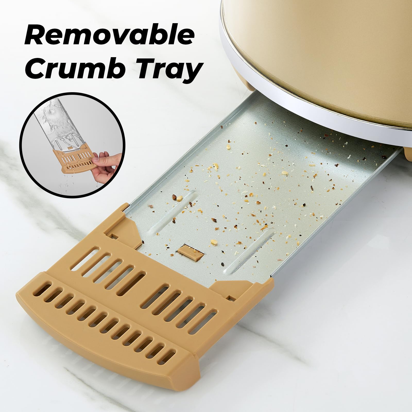 Memory mode repeats your last setting for quick, convenient toasting