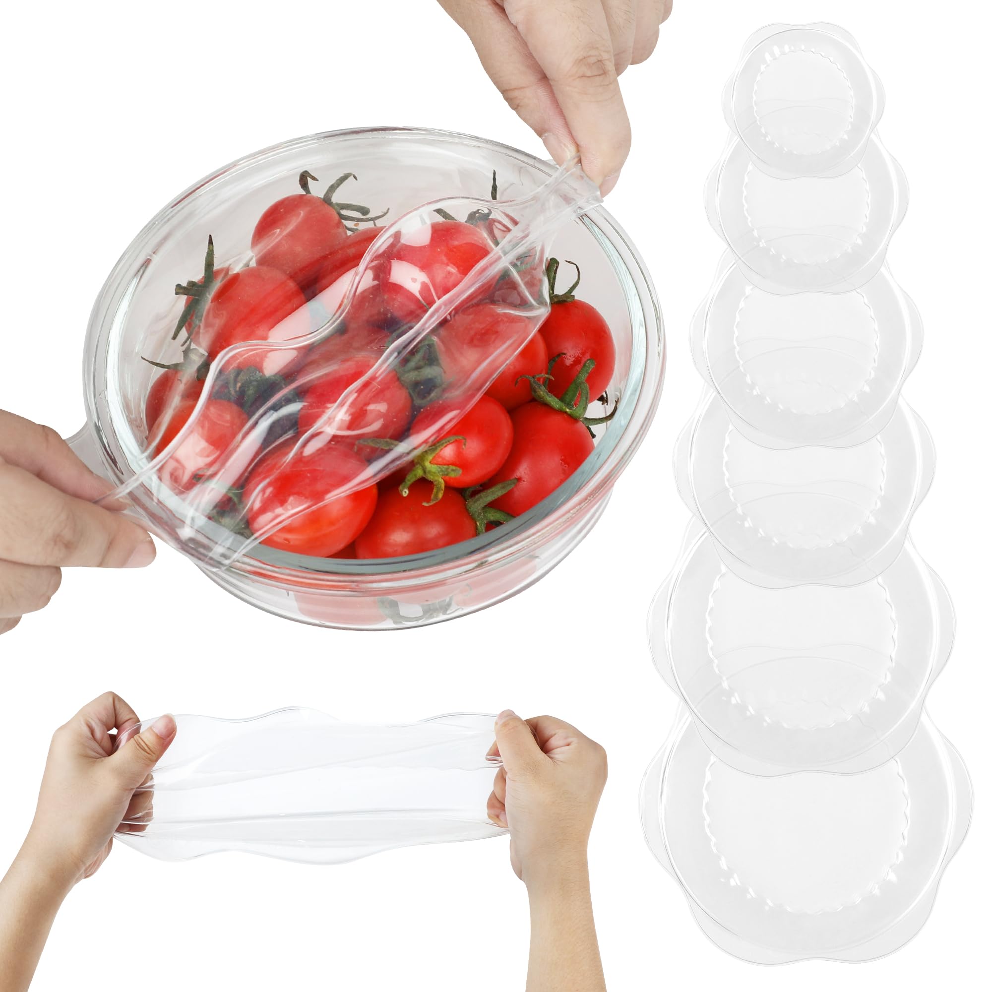 ROTTOGOON silicone stretch lid fits a 2.5-inch round container for airtight freshness.
