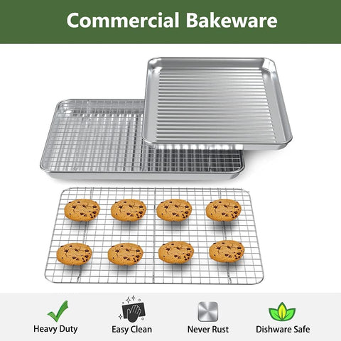 Rottay baking sheet highlights corrugated bottom for even browning.