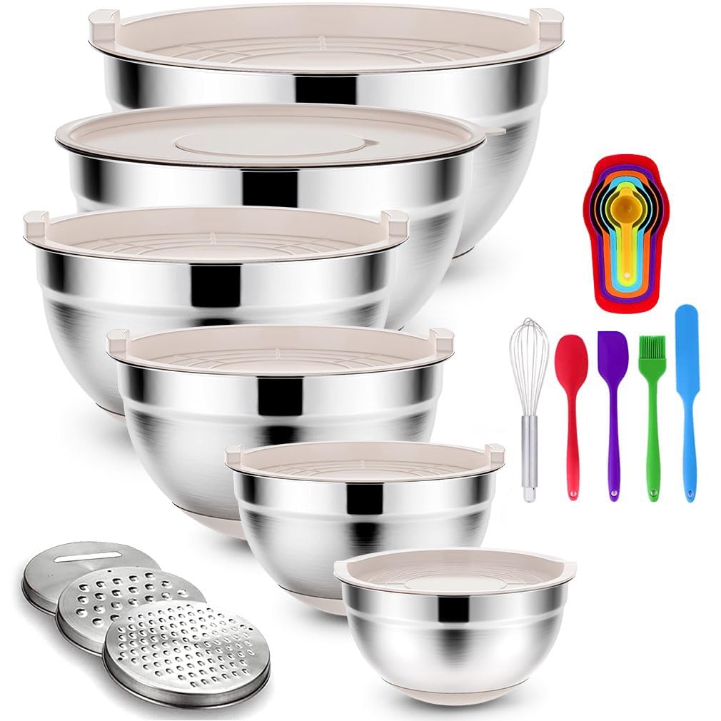 Rottay mixing bowls set with six nesting bowls for space-saving storage
