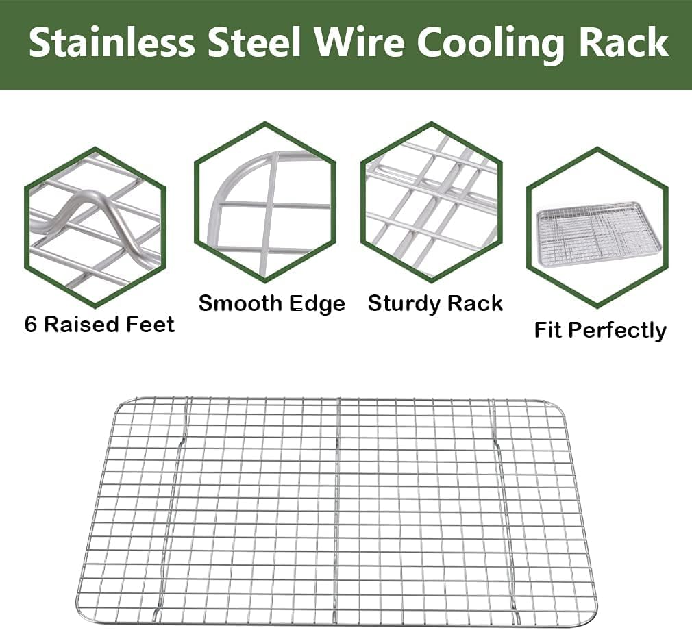 Rottay 16x12 inch pan fits standard ovens and toaster ovens.