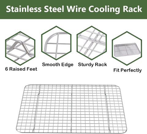 Rottay 16x12 inch pan fits standard ovens and toaster ovens.