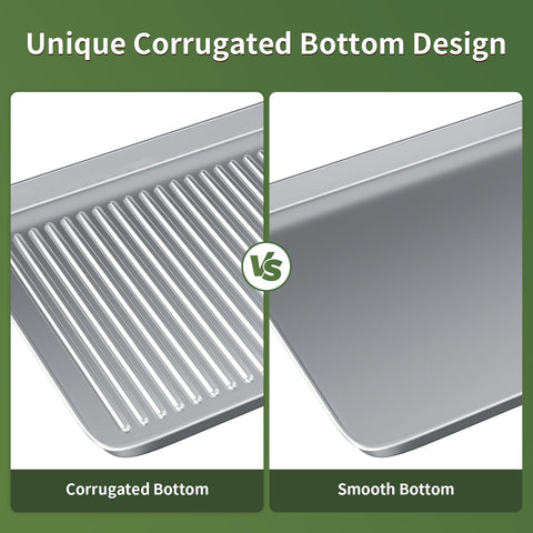 Rottay rolled-edge heavy-duty bakeware prevents bending and improves handling.