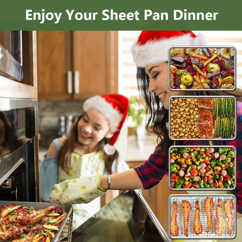 Rottay bakeware set includes two sheets and two racks for versatile cooking.