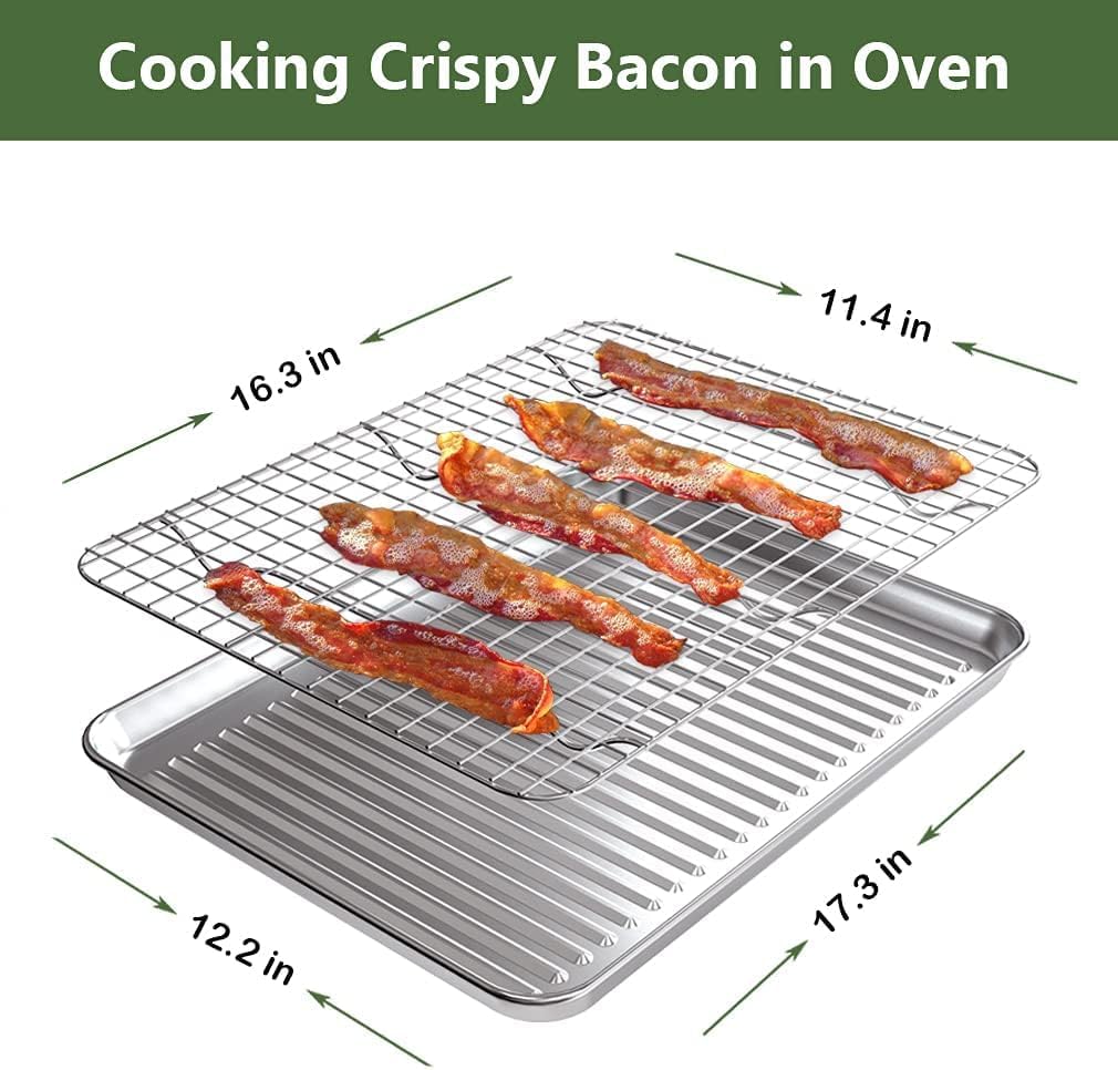 Rottay stainless steel pan, 18x12 inches, versatile oven use