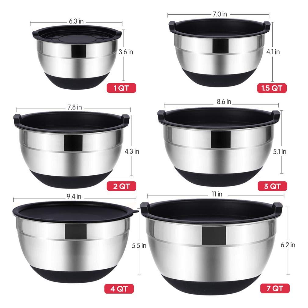 Rottay stainless steel bowls with mirrored interior for easy viewing
