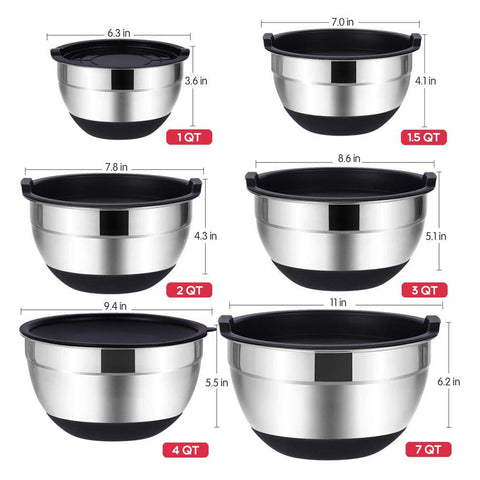 Rottay stainless steel bowls with mirrored interior for easy viewing