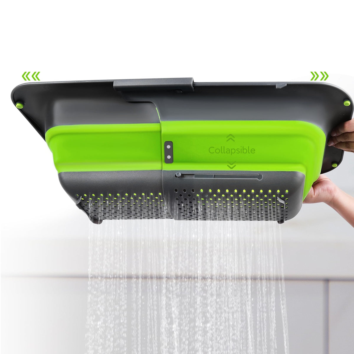 ROTTOGOON 7Qt collapsible colander over the sink extended for large-batch rinsing