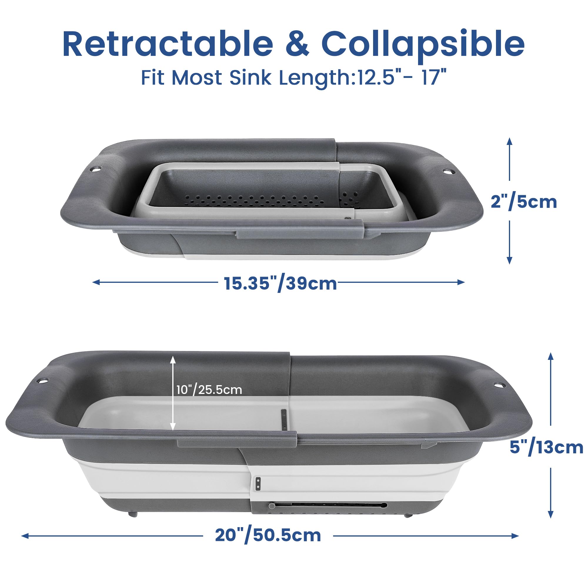 ROTTOGOON adjustable size fits various sinks and saves space when folded