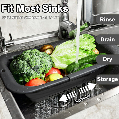 ROTTOGOON anti-slip design keeps the colander steady during draining.