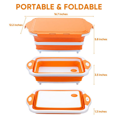 RottoGoon bbq tub with drain plug simplifies water release after washing.