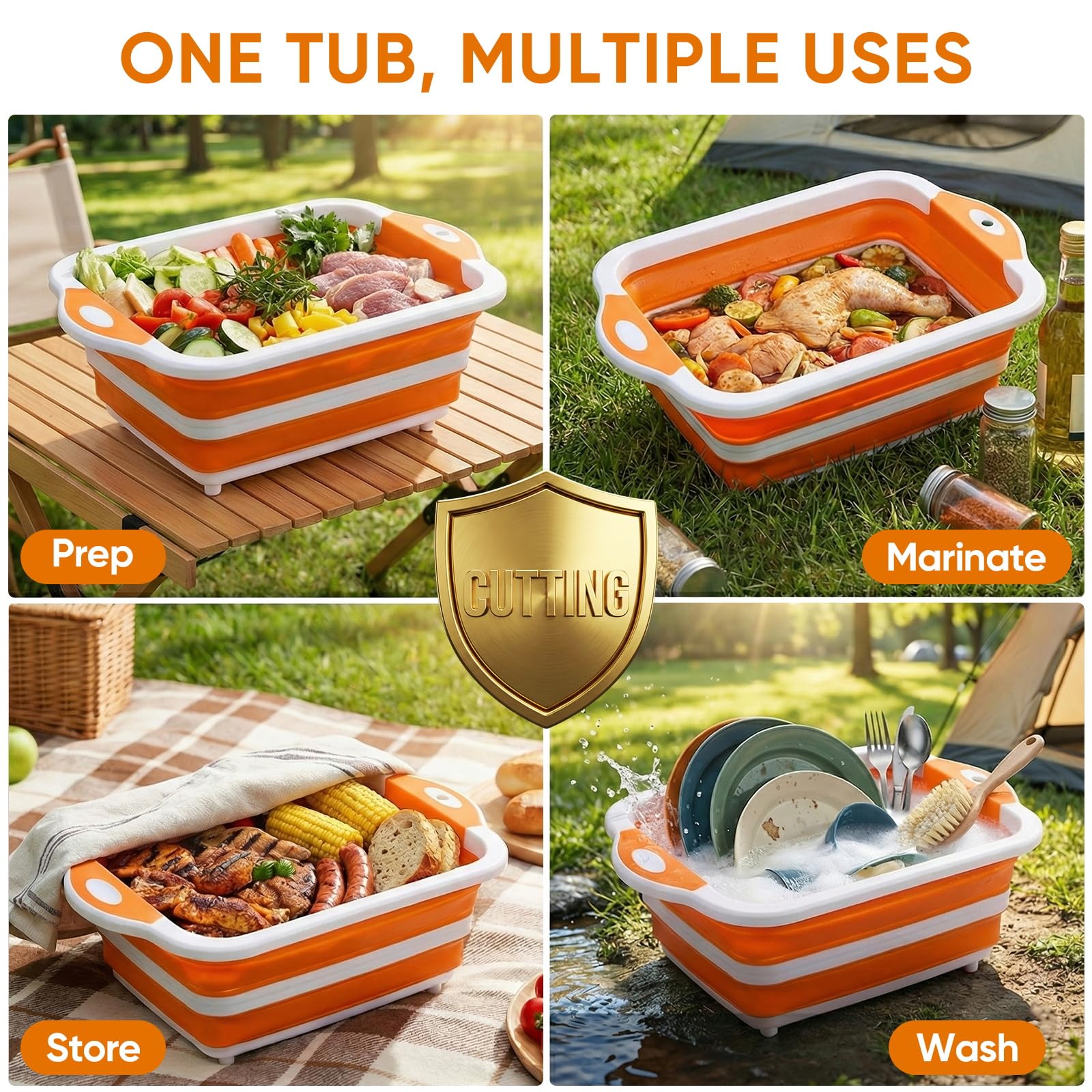 RottoGoon non-slip base keeps the tub stable during food prep.
