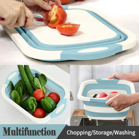 ROTTOGOON cutting board with drain plug for simple cleanup.