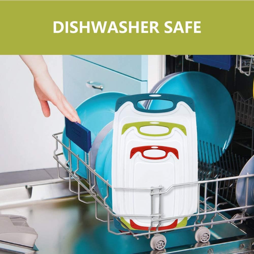Dishwasher-safe ROTTOGOON boards for quick cleanup after cooking.