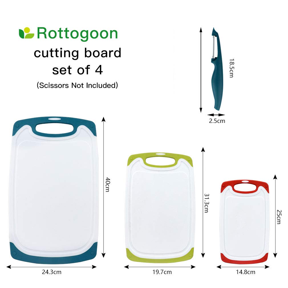 Close-up of non-slip feet on ROTTOGOON boards for stable cutting.