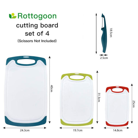 Close-up of non-slip feet on ROTTOGOON boards for stable cutting.