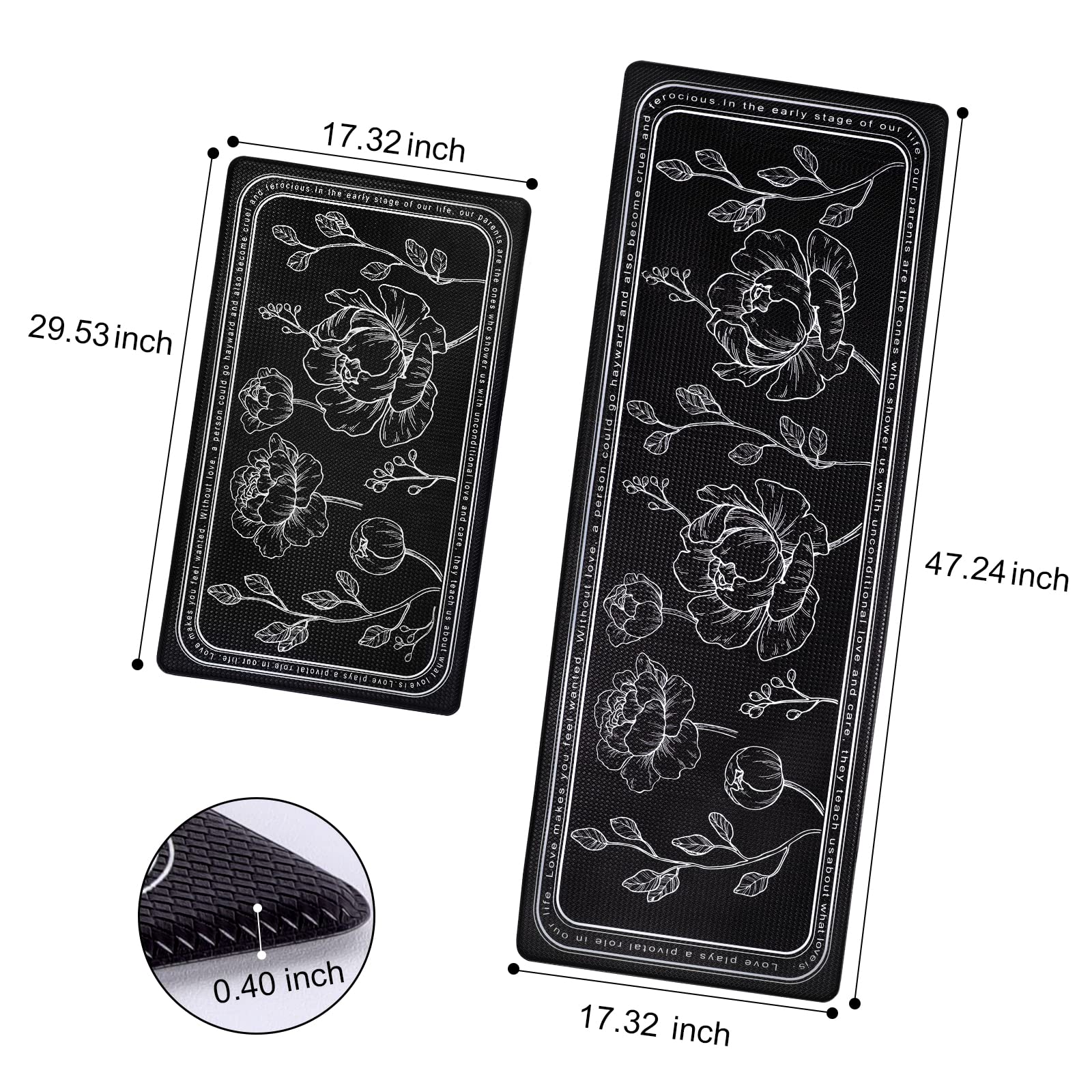ROTTOGOON non-slip backing provides stable footing on wood or tile floors