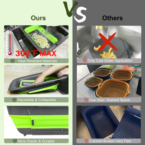 ROTTOGOON large-capacity design drains quickly for fruits and vegetables