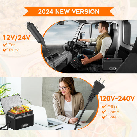 ROTTOGOON portable oven with 12V/24V/110V adapters enables car, truck, and home use.