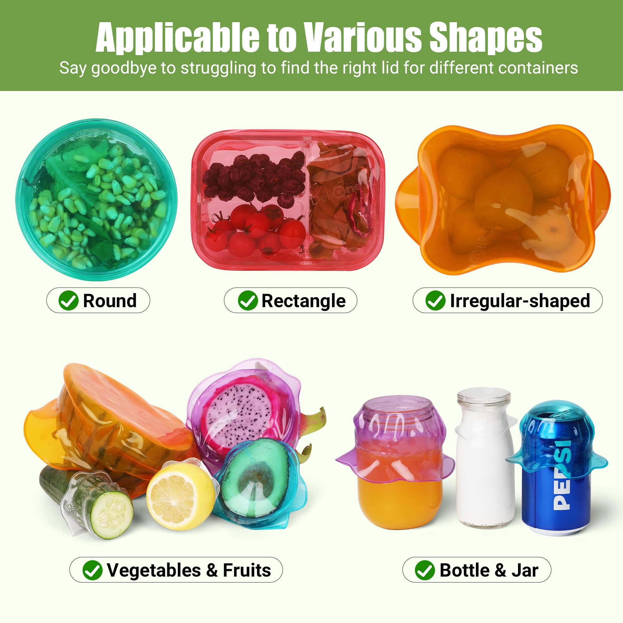 RottoGoon rectangle lid fits 8-inch containers with a snug seal.