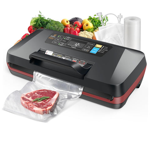 ROUUO 95KPa vacuum sealer front view highlighting compact design and ease of use