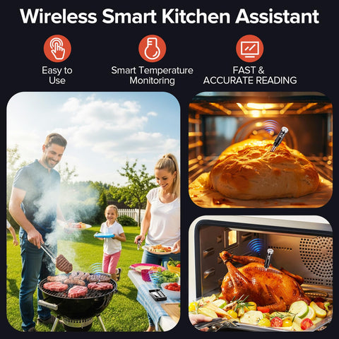 ROUUO dishwasher-safe probes simplify post-cook cleanup