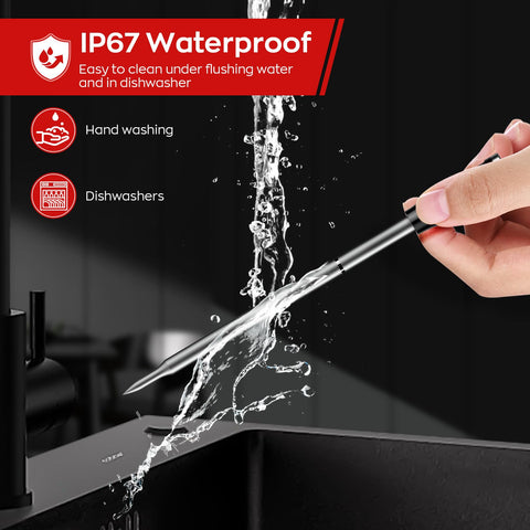ROUUO dual probes IP67 dustproof protection for easy cleanup.