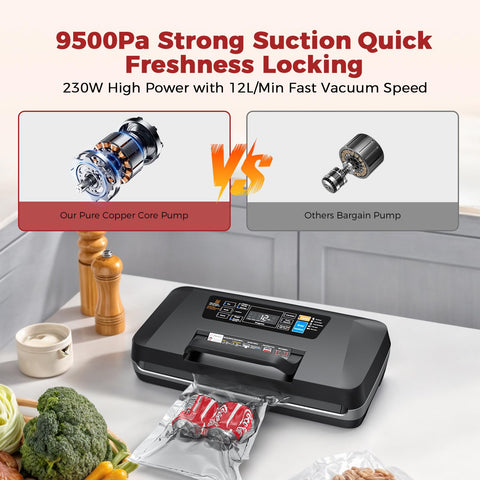 ROUO sealer with double 12mm heating bar for tight seals