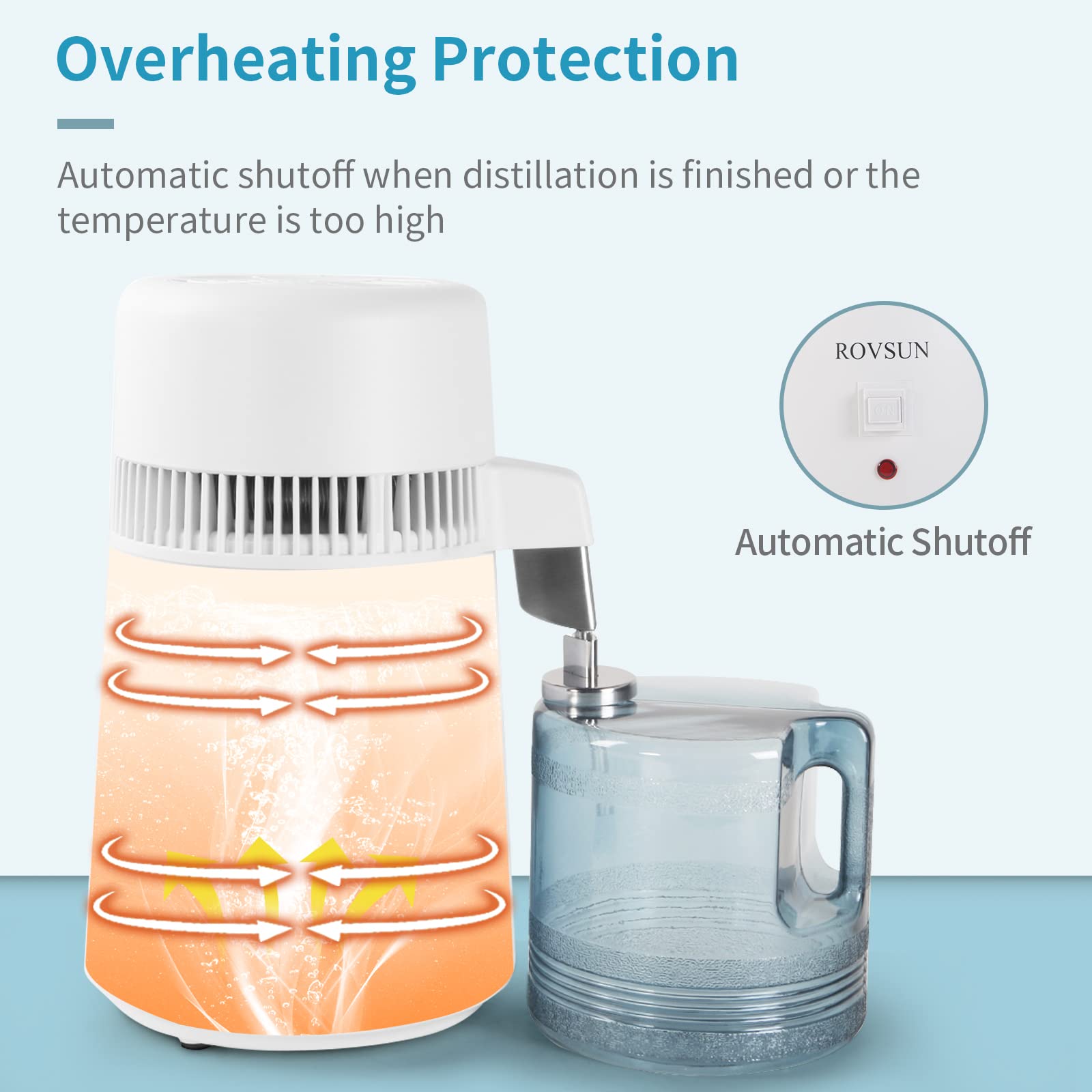 ROVSUN distiller flame-retardant body design enhances safety during operation