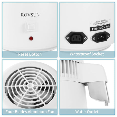 ROVSUN distiller interior tank in 304 stainless steel for durable purification