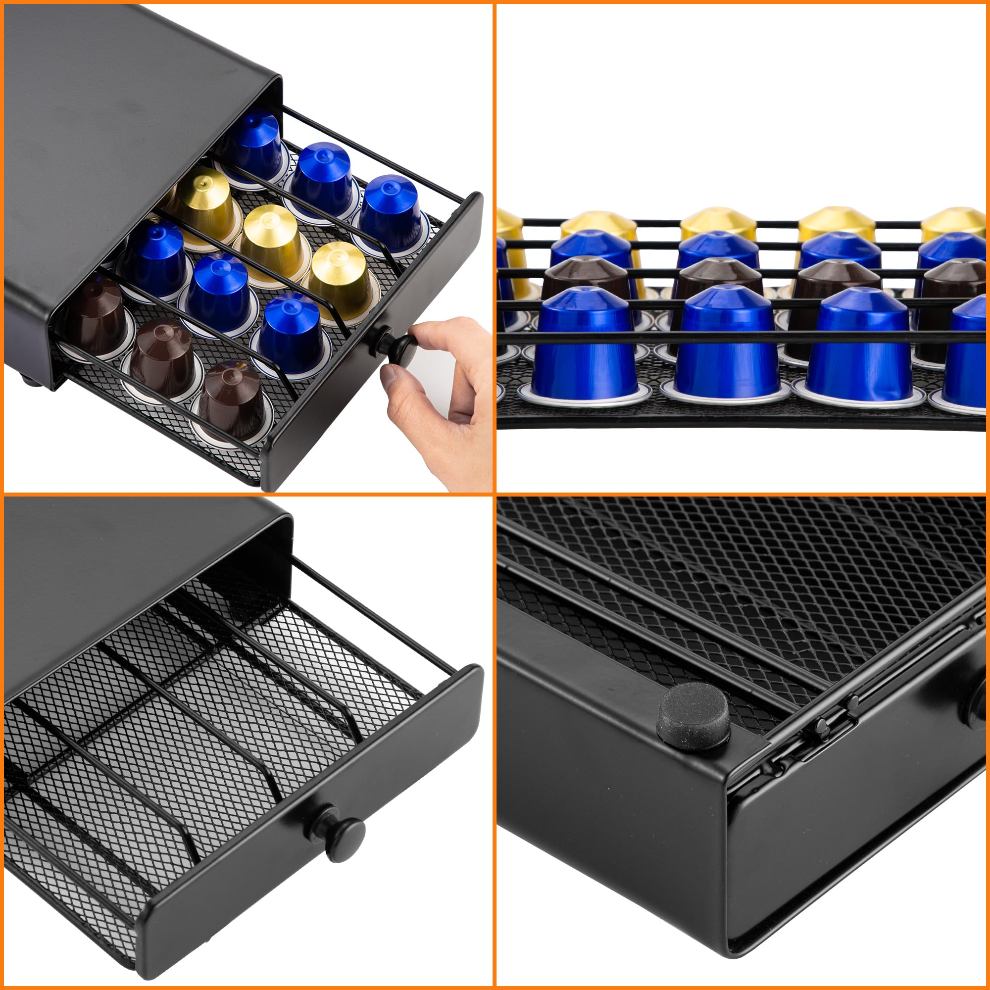 Rowise black finish blends with kitchen counters.