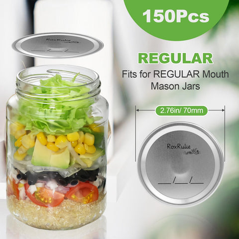 RoxRulie 70mm regular-mouth lid showing leak-proof canning performance