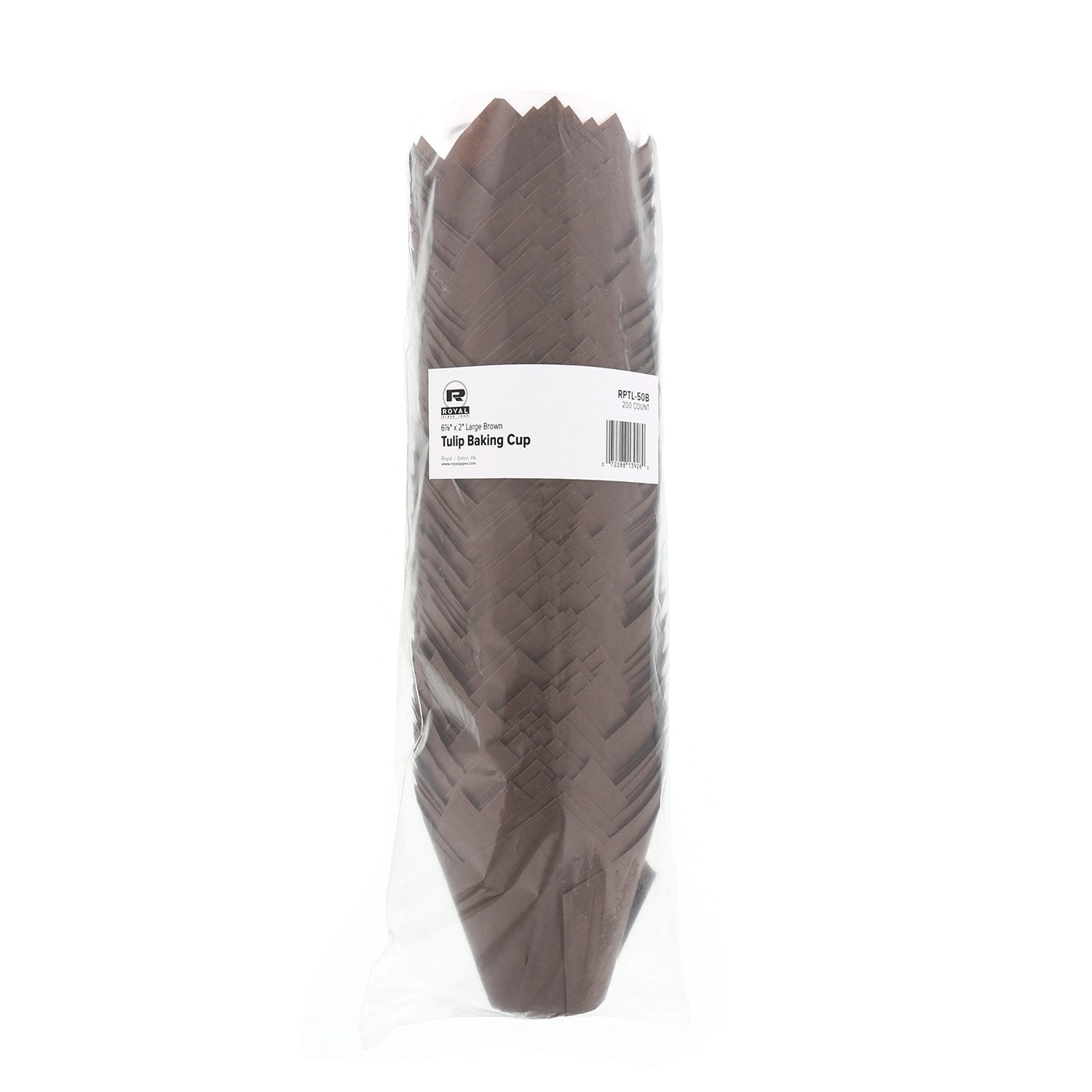 Royal Brown Tulip cups provide a polished display for home bakers and shops.