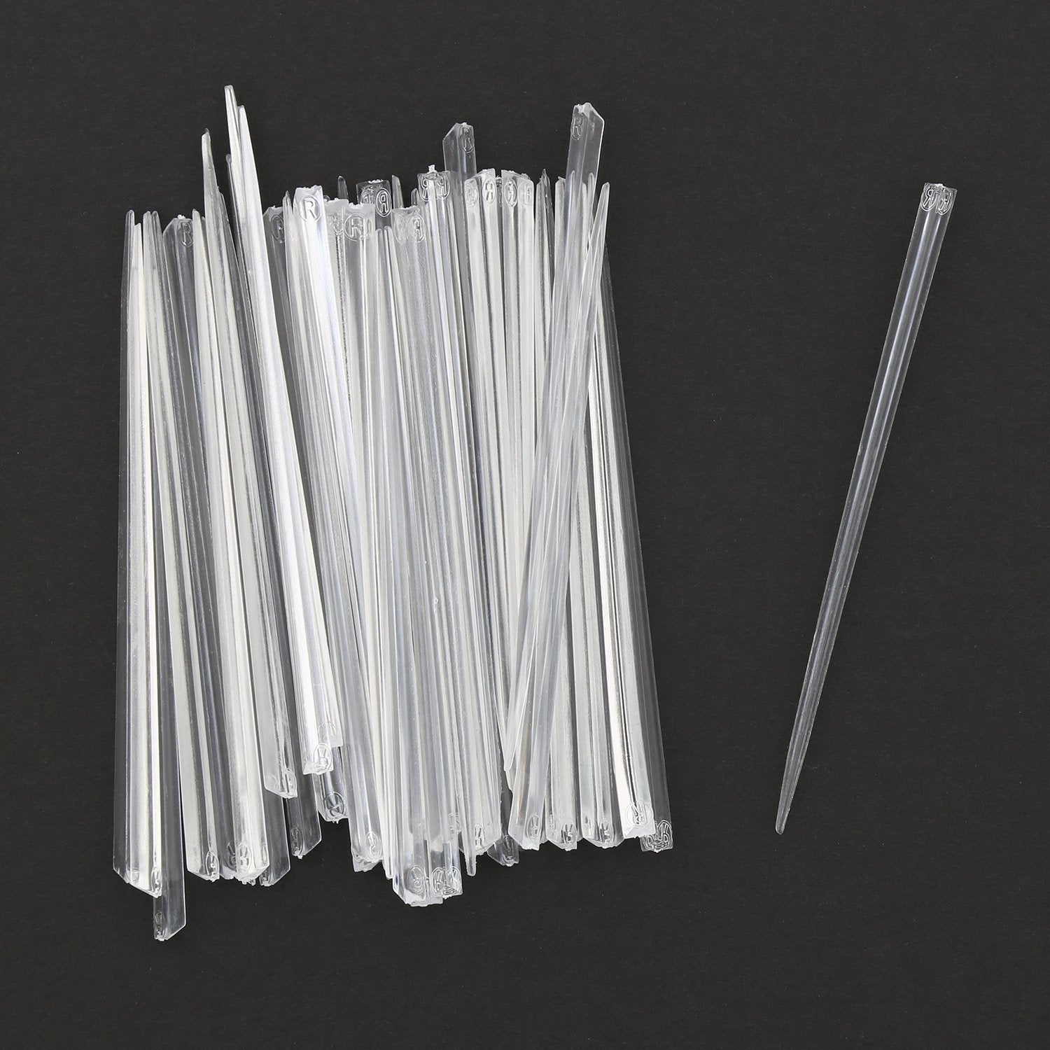 Royal Clear Prism Pick 4-inch showcased with appetizer skewers for easy serving.