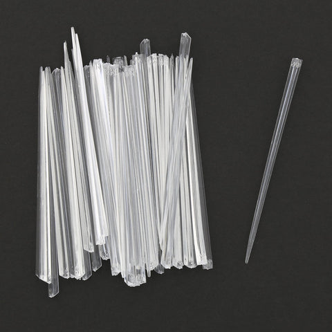 Royal Clear Prism Pick 4-inch showcased with appetizer skewers for easy serving.