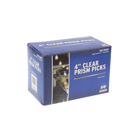Royal Clear Prism Pick 4-inch disposable design supports hygienic catering.
