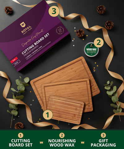 ROYAL CRAFT WOOD small bamboo board ready for quick slicing and snacking.