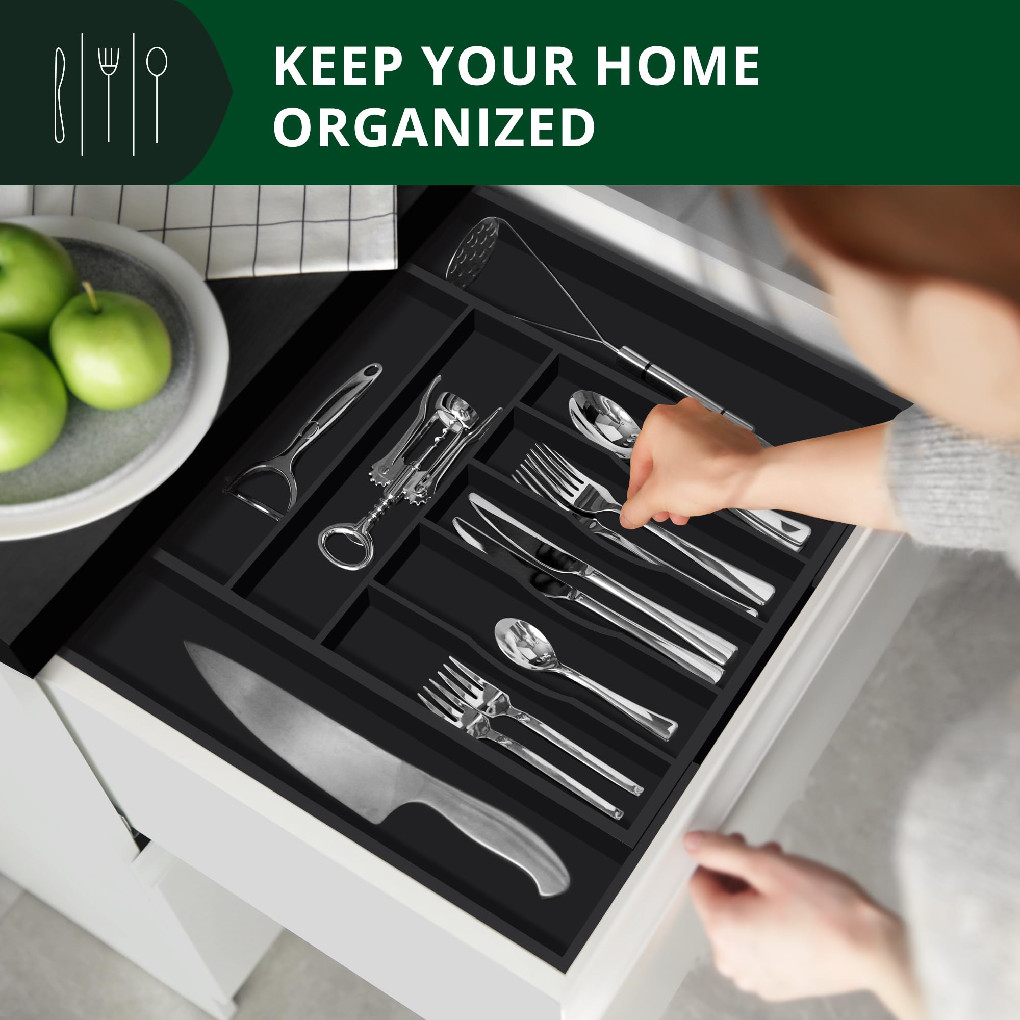 ROYAL CRAFT WOOD sustainable bamboo material adds an eco-friendly touch to your kitchen