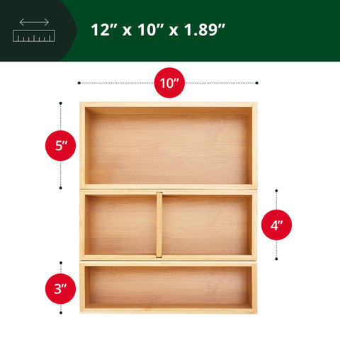 ROYAL CRAFT WOOD bamboo tea box organizer displayed on counter for easy tea bag selection