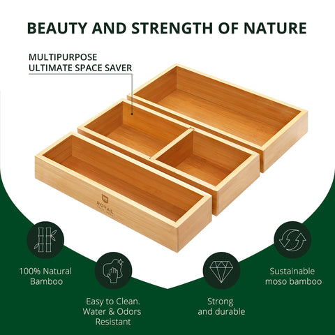 ROYAL CRAFT WOOD compact tea bag holder showcased on countertop