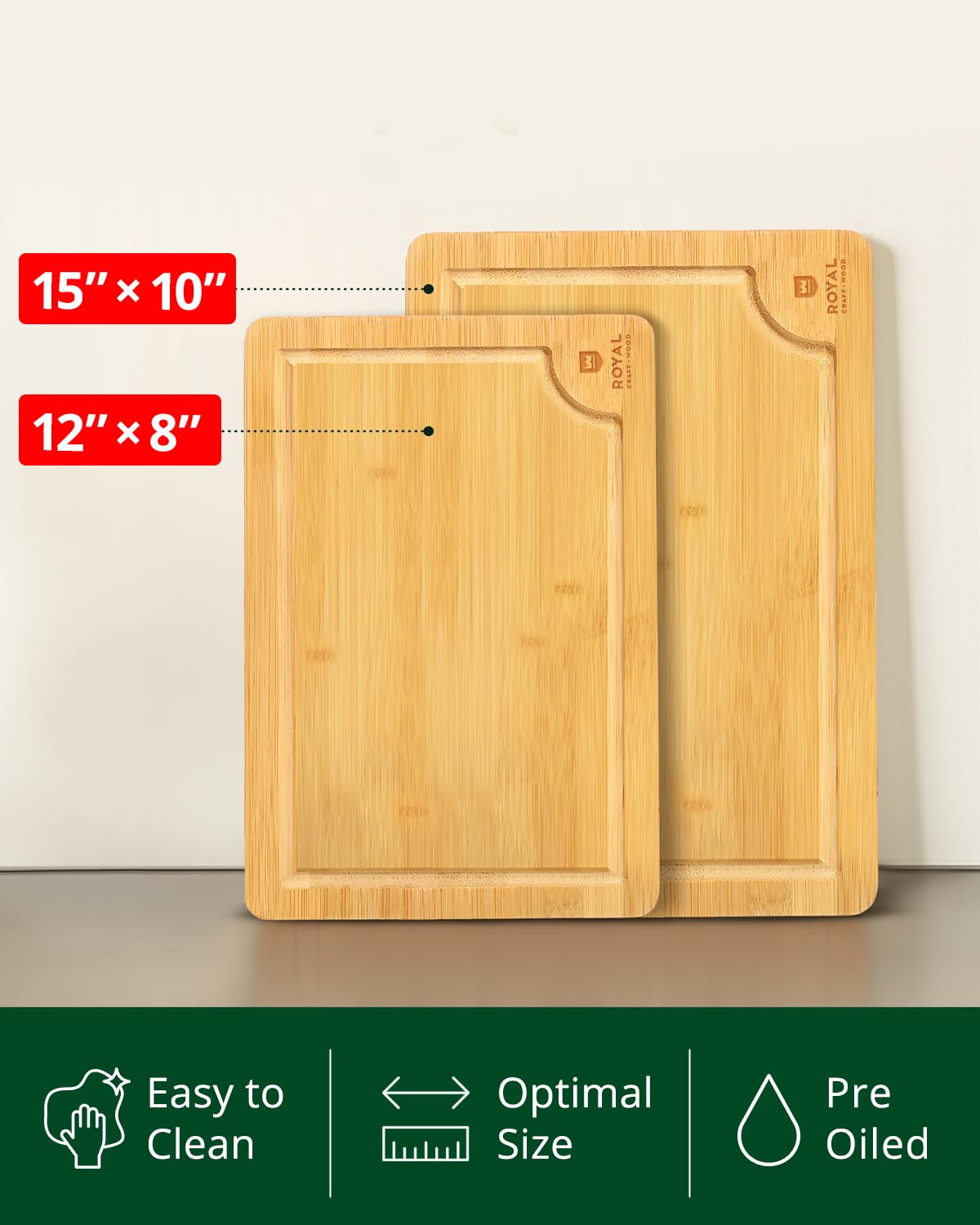 Royal Craft Wood medium 12x8 cutting board for compact prep