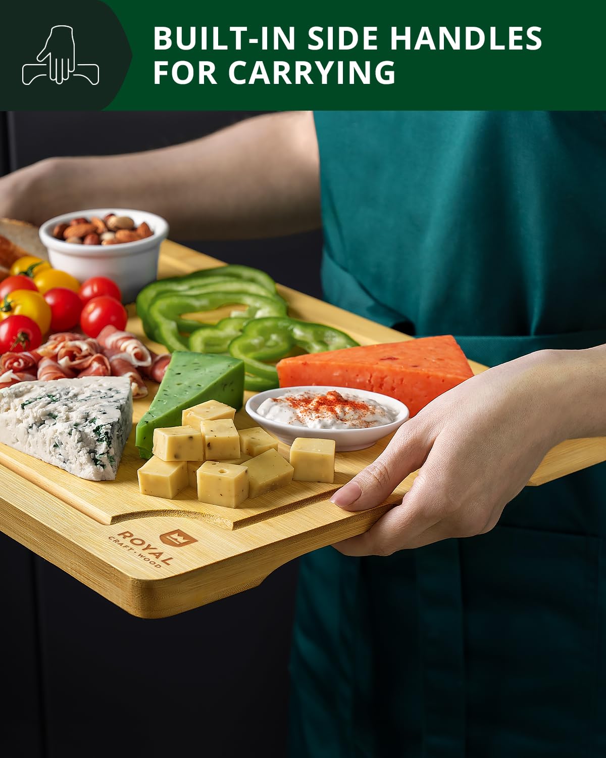 ROYAL CRAFT WOOD durable cutting board set suitable for daily use