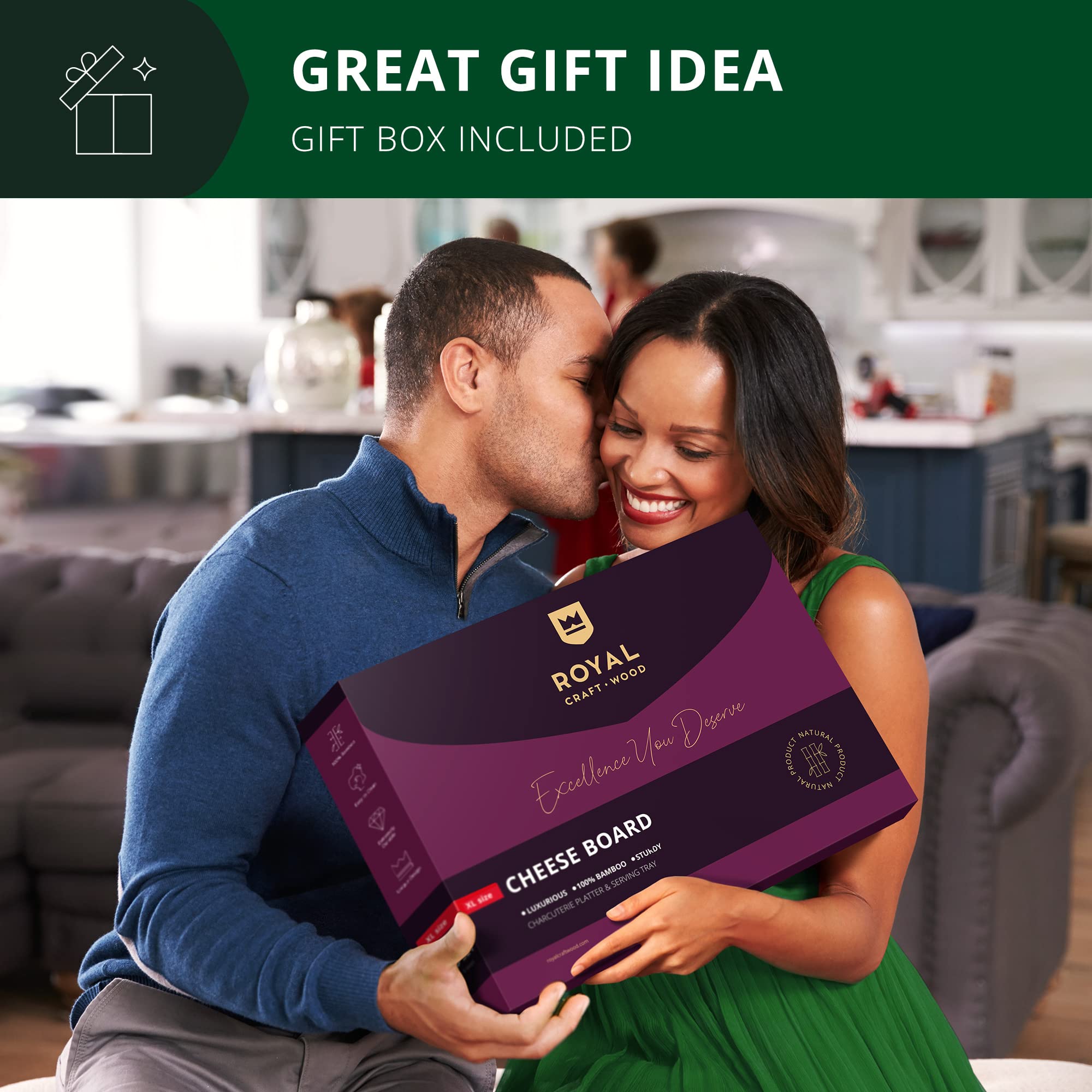 Royal Craft Wood hosting-ready setup for wine and cheese nights.