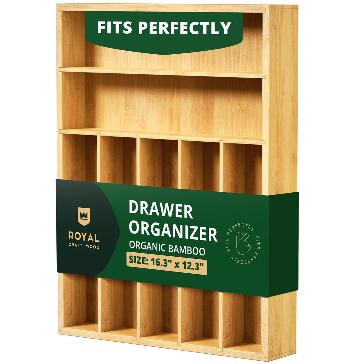ROYAL CRAFT WOOD luxury bamboo utensil rack keeps utensils neatly organized