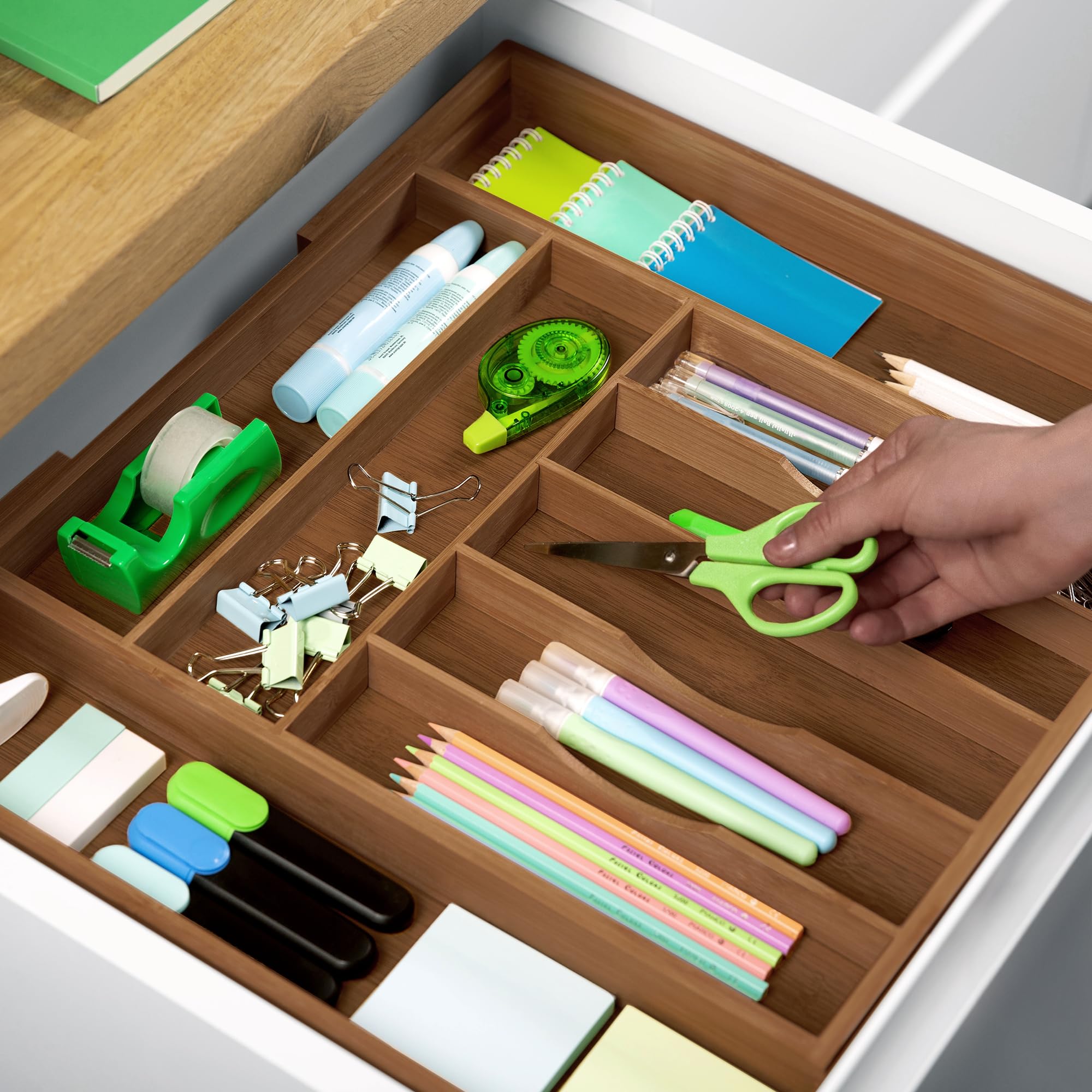 Multi-purpose drawer organizer by Royal Craft Wood for office or vanity use