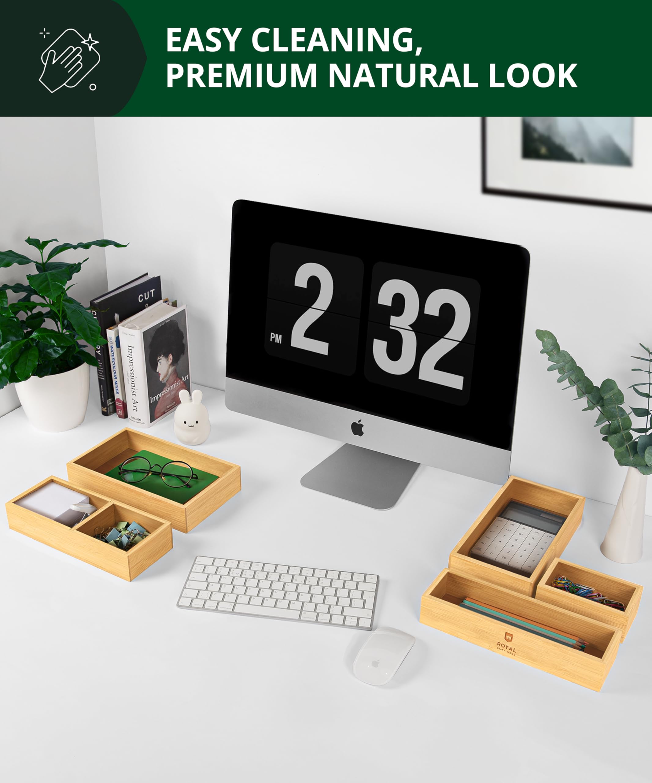 ROYAL CRAFT WOOD natural bamboo set adds warmth and a sustainable touch to any drawer.