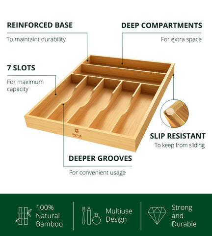 ROYAL CRAFT WOOD natural bamboo grain adds warmth and timeless style to your kitchen