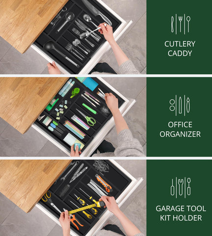 ROYAL CRAFT WOOD office and jewelry storage in a bamboo organizer