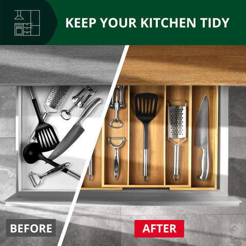 ROYAL CRAFT WOOD organization solution clears clutter and saves space